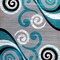 Flash Furniture Turquoise 6' x 9' Distressed Abstract Area Rug OKR-RG1100-69-TQ-GG - alternate 4